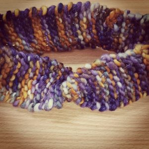 The finished Knitted headband The finished Knitted headband