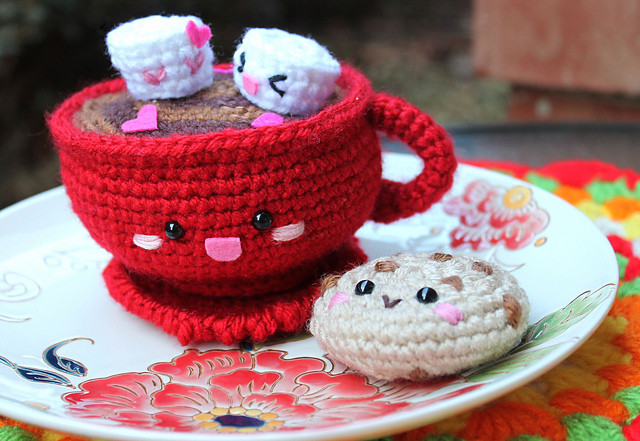 hot chocolate and biscuit pattern